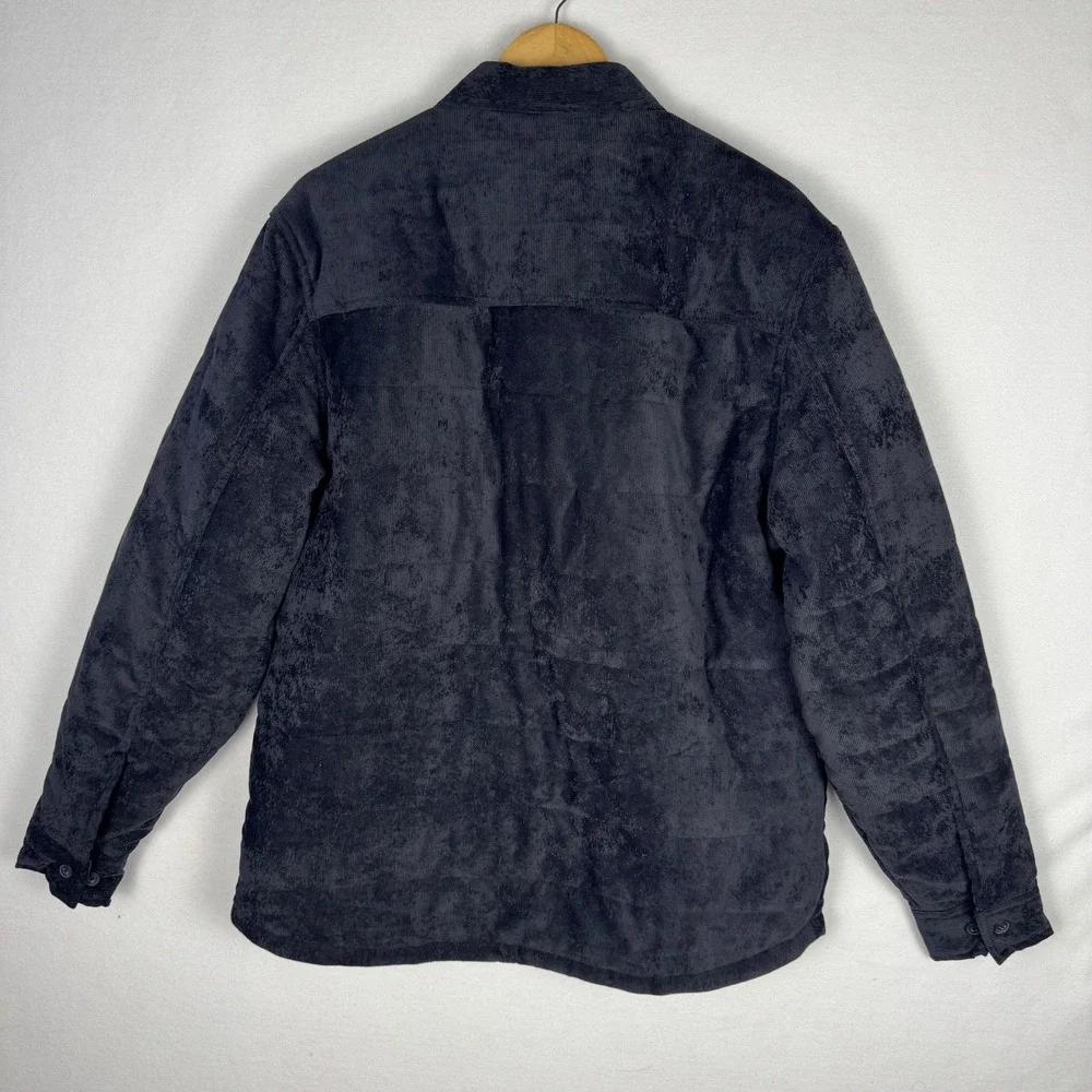 Weatherproof Vintage Mens Black Corduroy Button-Front Quilted Jacket‎ Large NWT